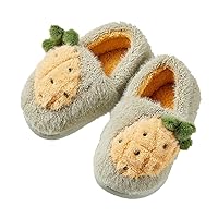 Toddler Boys Girls House Slippers Kids Cute Slippers witjh Memory Foam Plush Warm Winter House Shoes Non Slip for Indoor and Outdoor