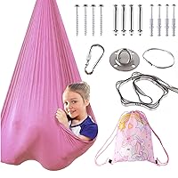 Indoor Therapy Sensory Swing for Kids, Special Needs Joy Cuddle Ceiling Snuggle Swings, Outdoor Room Adjustable Fabric Hammock for Children Child Teens Autism, ADHD, Aspergers, Sensory Integration