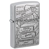 Lighter: Zippo Bottom Stamps - Brushed Chrome 48713