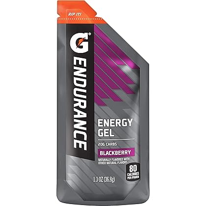 Gatorade Endurance Energy Gel No Caffeine 4 Flavor Variety Pack of 12