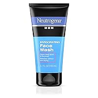 Men's Invigorating Daily Foaming Gel Face Wash, Energizing & Refreshing Oil-Free Facial Cleanser for Men, 5.1 Fl Oz (Pack of 3)