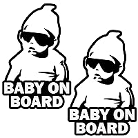 Baby on Board Sticker for Cars Funny Cute Safety Caution Decal Sign for Car Window and Bumper No Need for Magnet or Suction Cup - Carlos from The Hangover (2 Pack)