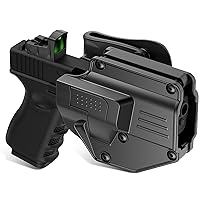 Gun Holsters Fit 100+ Pistols, Fit with Springfield Echelon/Sig P365 X Macro/Glock 17 19 48/CZ P-10 M/S&W M&P Shield/Ruger/1911/Taurus/HK, Widely Fit OWB Paddle Holster with Full Size & Compact Pistol