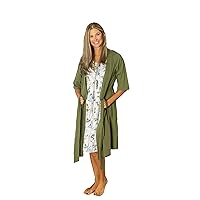 3 in 1 Maternity Labor Delivery Nursing Hospital Birthing Gown & Matching Robe