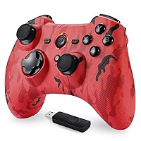 EasySMX 2.4G Wireless Controller for PS3, PC Gamepads with Vibration Fire Button Range up to 10m Support Steam PC PS3 Android Devices and TV Box