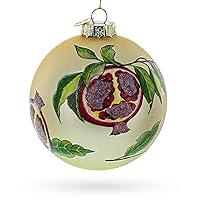 Pomegranate Design - Vibrant Blown Glass Ball Christmas Ornament