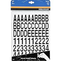 Hillman 847212 1-Inch Die-Cut Letters/Numbers Kit, Black