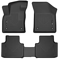 Husky Liners — Weatherbeater | Fits 2018 - 2024 Volkswagen Atlas, Fits 2020 - 2024 Atlas Cross Sport - Front & 2nd Row Liner - Black, 3 pc. | 95661