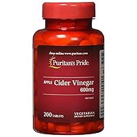 Apple Cider Vinegar 600 mg Tablets, 200 Count (Packing May Vary)