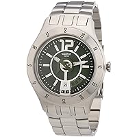 Swatch Men's YTS407G Quartz Olive Green Dial Measures Seconds Stainless Steel Watch