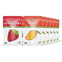 Freeze-Dried Fruit Snacks, Strawberry and Mango Crisps, Pack of 12 (1.2 oz Each)