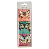 Christian Art Gifts Decorative Inspirational Colorful Butterfly 3 Piece Refrigerator Magnet Set for Women: Grace, Hope & Love - Encouraging Scripture for Home & Kitchen, Orange, Teal, Pink Multicolor