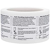 Safe Handling Instruction Labels for Food Rotation Restaurant Deli Grocery Store Labels 2 x 2 Inch 500 Total Stickers