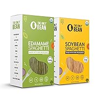 The Only Bean - Organic Edamame and Soy Bean Spaghetti Pasta - High Protein, Keto Friendly, Gluten-Free, Vegan, Non-GMO, Kosher, Low Carb, Plant-Based Bean Noodles - 8 oz (Variety Pack) (2 Pack)