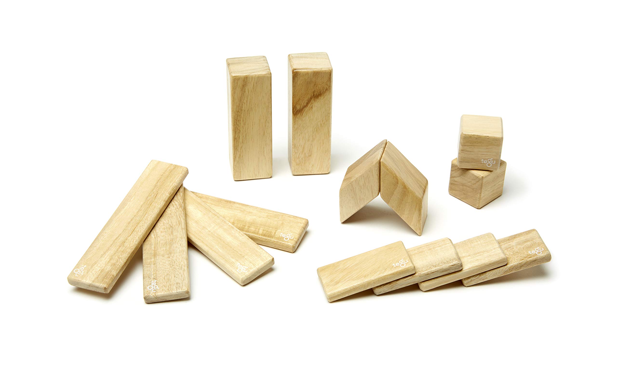 14 Piece Tegu Magnetic Wooden Block Set Natural