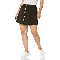 City Chic Women's Above The Knee Skort with Button Detail