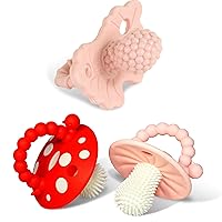 RaZberry (1) & Chompy (2) Teething Relief Pacifiers 3m+ - BPA Free, Easy-to-Hold Design to Soothe Sore Gums