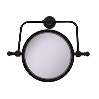 Allied Brass RWM-4/4X Retro Wave Collection Wall Mounted Swivel 8 Inch Diameter with 4X Magnification Make-Up Mirror, Oil Rubbed Bronze