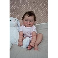 TERABITHIA 20 Inches So Truly Rooted Hair Sweet Smile Lifelike Reborn Baby Doll Crafted in Full Body Silicone Vinyl Anatomically Correct Realistic Newborn Girl Dolls Bath Toy for Girls