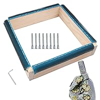 Cross Hoops and Frames,Wooden Gripper Strips for Punch Needle Frame with Needle | Hand Embroidery Supplies Wood DIY Hoop Sewing Tool for Cross, Needle, Thread