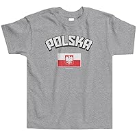 Threadrock Little Boys' Polska Polish Flag Toddler T-Shirt