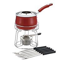 Rachael Ray Classic Brights Stainless Steel Fondue Set, Red