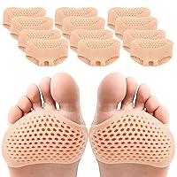 Metatarsal Gel Pads 6 Pair (12 Pack) - Reusable Ball of Foot Cushions for Pain Relief, Soft Breathable Gel Sleeve Pads for Women & Men, Ideal for High Heels, Bunion, and Forefoot Support