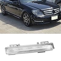 GSRECY Left Right LED Daytime Running Lights DRL Fog Lamp Compatible with Mercedes C E SLK Class W204 S204 C180 C200 C220 C250 C300 C320 2007-2014 (Right)