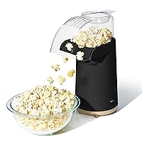 16 CUP HOT AIR ELECTRIC POPCORN MAKER, WHITE ICING BY DREW BARRYMORE (Color : Black Sesame)