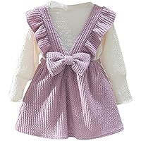 Children's Clothing Fashionable Suit Foreign Lady Cute Top Bowknot Baby Girl Skirt Cute Baby Dress