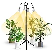 SANSI 120W Grow Light with Adjustable Tripod Stand, Full Spectrum 900W Equiv. LED Floor Plant Light for Indoor Plants, 12,000LM 4000K Daylight Grow Lamp with Replaceable Bulbs for High PPFD Growing