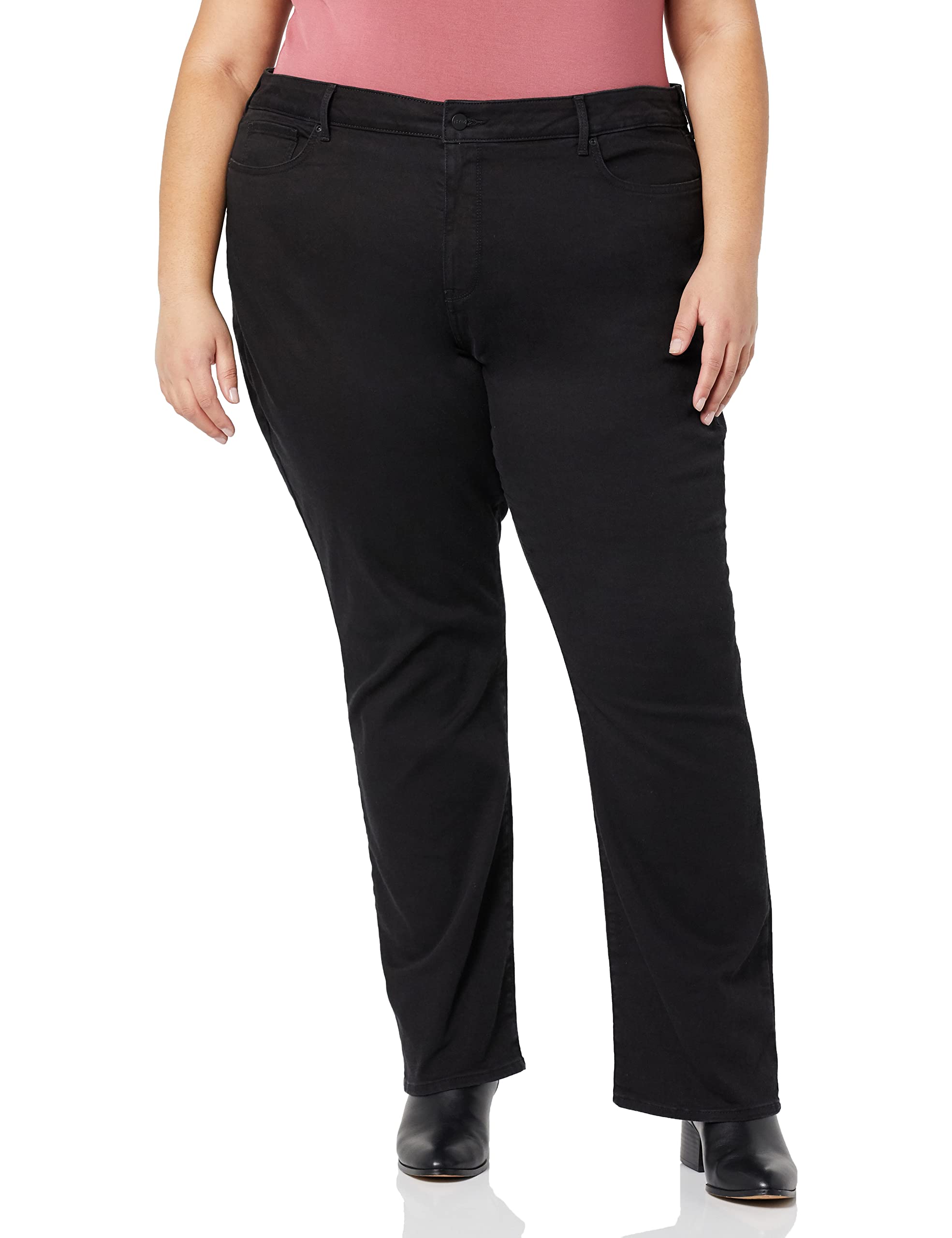 NYDJ Women's Size Marilyn Straight Ankle Jeans | Slimming & Flattering Fit, Black, 20 Plus