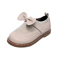 Girls Slip on School Uniform Dress Oxfords Shoes with Bowknot