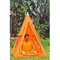 Portable Saffron Tent Copper Nubian Lite Duty Meditation Pyramid 4 feet Base for Spiritual Healing Portable Saffron Tent Copper Nubian Lite Duty Meditation Pyramid 4 feet Base for Spiritual Healing