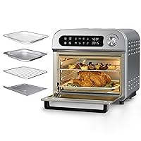 Toaster Oven Air Fryer Combo,10-in-1,8 Touch Screen Presets,12QT Countertop Oven，Digital Display and Controls，Stainless Steel,4 Accessories Included