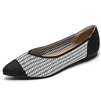 Semwiss Women's Ballet Flats Comfortable Casual Dressy Shoes,Work Flats Office Shoes Pointed Toe Leopard Flats.