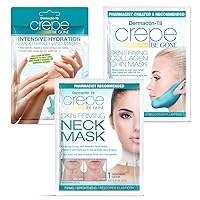 Crepe Be Gone Skin Firming Mask Collection for Crepe Skin on Hands, Neck & Chin 3-PC Set