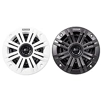 KICKER KM4 4-Inch (100mm) Marine Coaxial Speakers with 1/2-Inch (13mm) Tweeters, 2-Ohm, Charcoal and White Grilles KICKER KM4 4-Inch (100mm) Marine Coaxial Speakers with 1/2-Inch (13mm) Tweeters, 2-Ohm, Charcoal and White Grilles