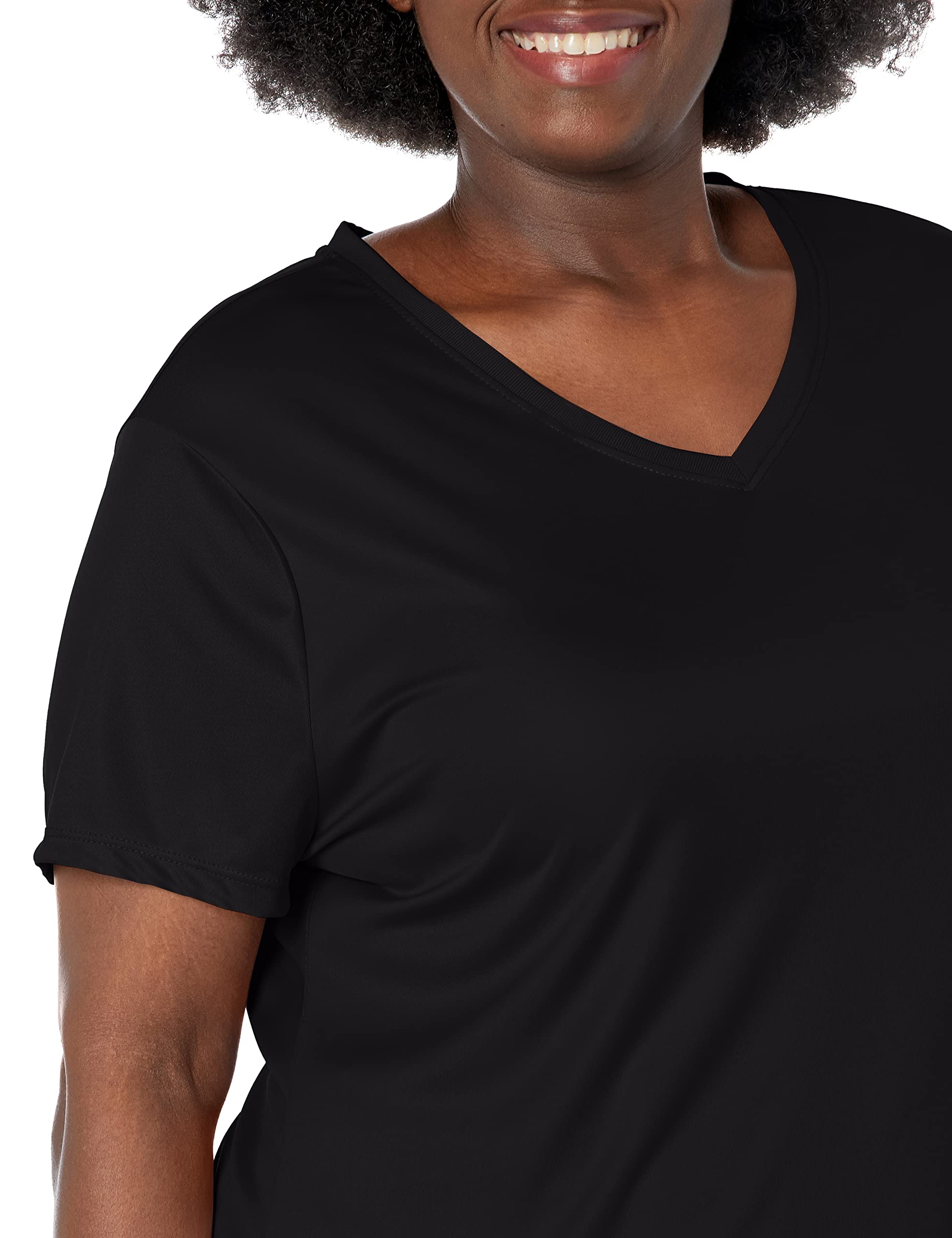 Just My Size Women's Plus-Size Cool DRI Short Sleeve V-Neck Tee
