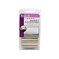 FRESH IDEAS Grips – Easy to Use Sheet Holders Adjustable to Fit Bedding Accessories, 4-Pack