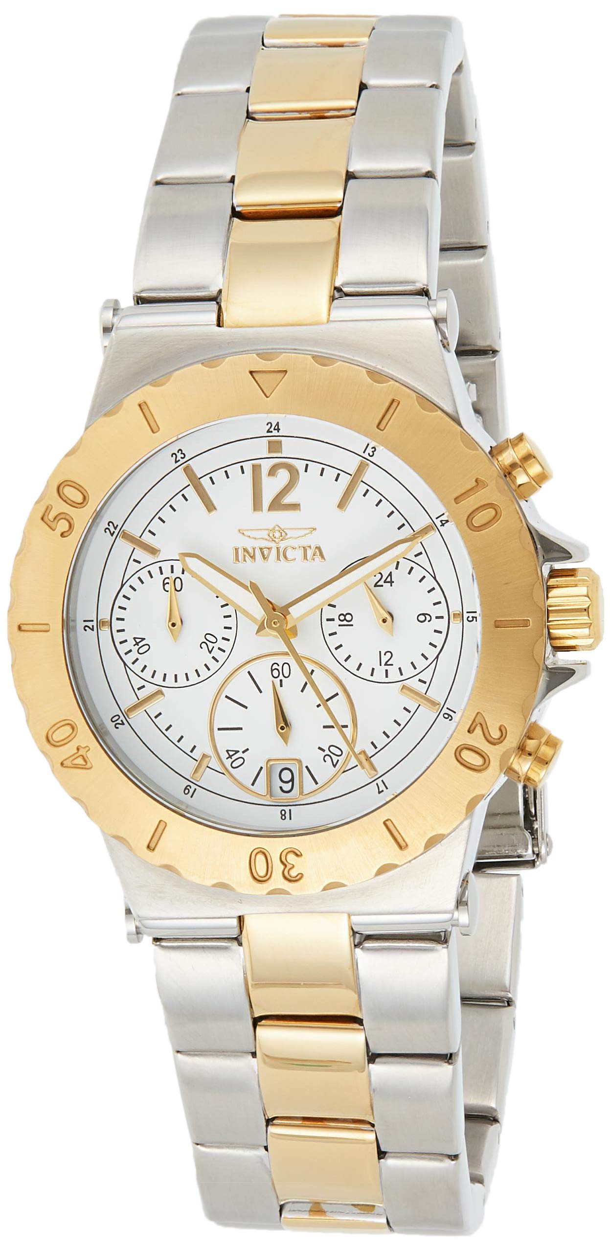 Invicta Women's 14855 Specialty Chronograph White Dial Two-Tone Watch