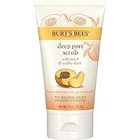 Peach and Willow Bark Deep Pore Exfoliating Facial Scrub, 4 Oz (Package May Vary)