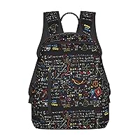 BREAUX Math Formula Print Large-Capacity Backpack, Simple And Lightweight Casual Backpack, Travel Backpacks