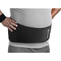 Sports Medicine Adjustable Back Support, Back Belt, For Men and Women, Black, One Size, 1 Pack