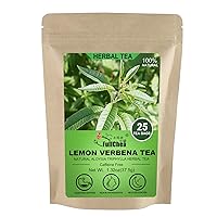 Lemon Verbena Tea, 1.5g X 25 Count - Premium Lemon Tea For Digestion Support & Relaxation - Non-GMO - Caffeine-free - Natural Cut & Sifted Cedron Herb