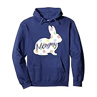 Mommy Bunny Easter Egg Polka Dot Bunny Rabbit Mother Mom Pullover Hoodie