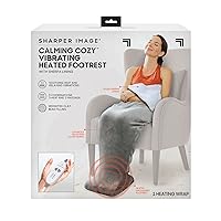 Calming Cozy by Sharper Image Personal Sherpa Wrap with Electric Heating Massaging Vibrating Foot Bed, 3 Heat & 3 Massage Settings for 9 Relaxing Combinations