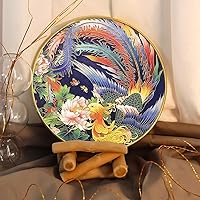 TANZEQI Cloisonne Enamel Painting DIY Kit for Chinese Cloisonné Enamel Art of Phoenix, Intangible Cultural Heritage (Blue Phoenix)