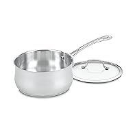 Cuisinart 4193-20 Contour Stainless 3-Quart Saucepan with Glass Cover, Silver
