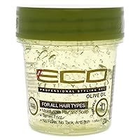 Eco Style Ecoco Gel Olive Oil - 100% Pure Olive Oil - Adds Shine And Tames Split Ends - Weightless Style - Nourishes And Repairs - Adds Moisture To The Scalp - Superior Hold - Healthy Shine - 1.6 Oz